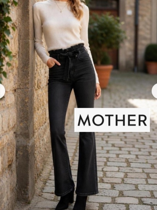 MOTHER Denim - MOTHER black Runaway high waist jeans, 29  CB2785